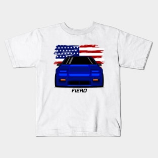 Front Blue Fiero Kids T-Shirt